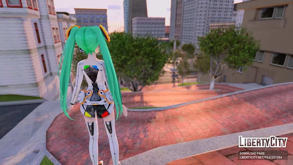 PDFT Hatsune Miku Linkage + анимированное лицо / GTA San Andreas