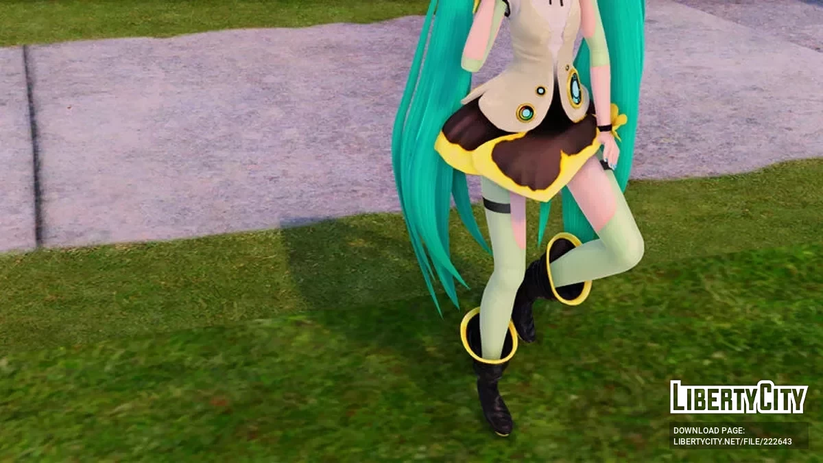PDFT Hatsune Miku Pansy + анимированное лицо / GTA San Andreas