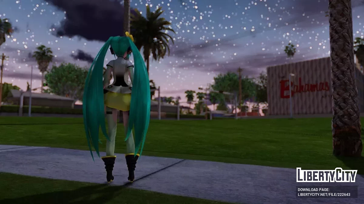 PDFT Hatsune Miku Pansy + анимированное лицо / GTA San Andreas
