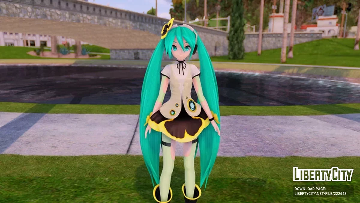 PDFT Hatsune Miku Pansy + анимированное лицо / GTA San Andreas