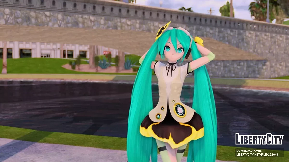 PDFT Hatsune Miku Pansy + анимированное лицо / GTA San Andreas