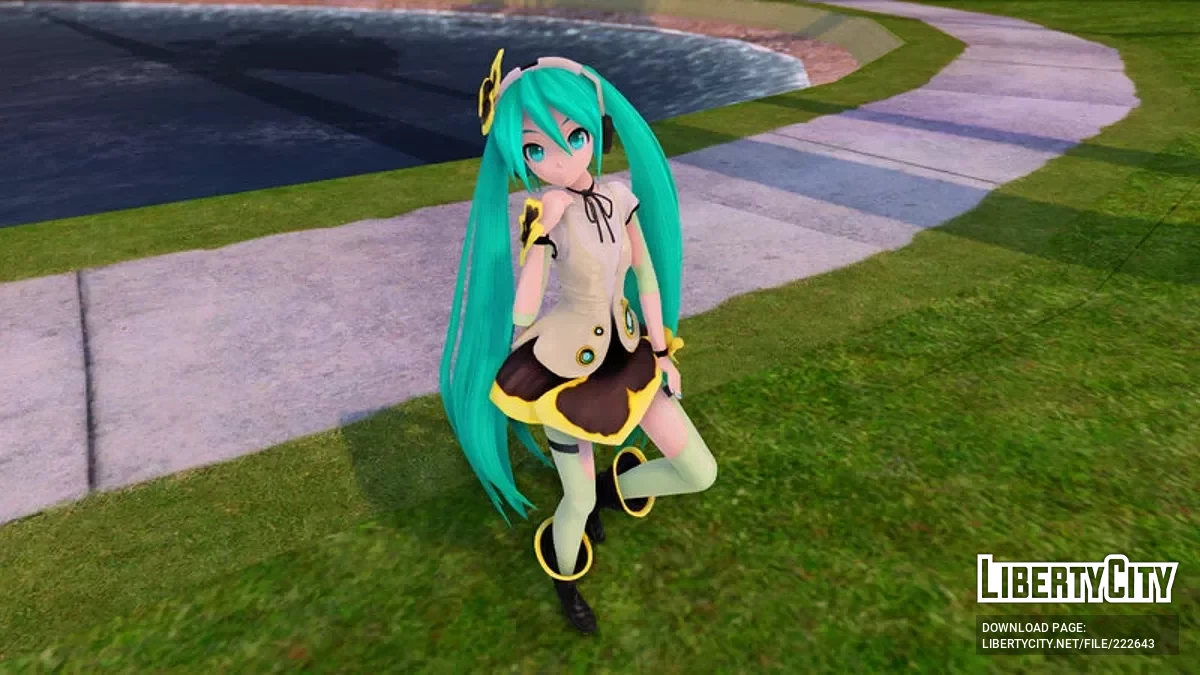 PDFT Hatsune Miku Pansy + анимированное лицо / GTA San Andreas