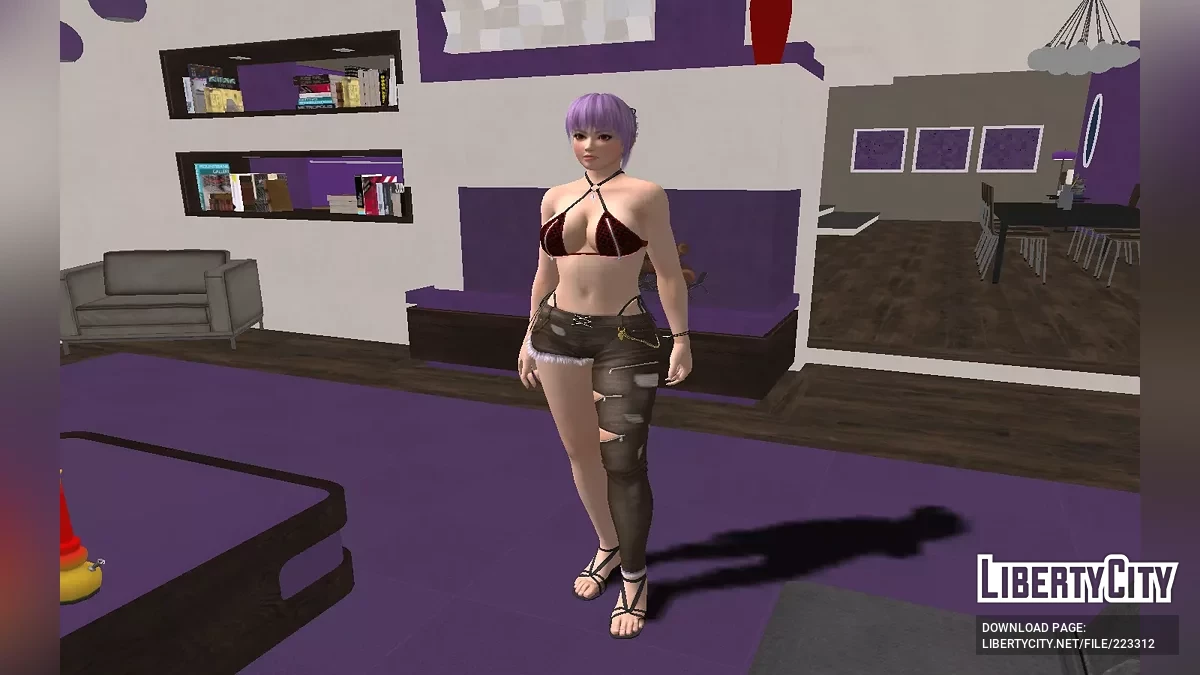 Аяне из Dead or Alive в облегающем костюме акулы Gucci / GTA San Andreas