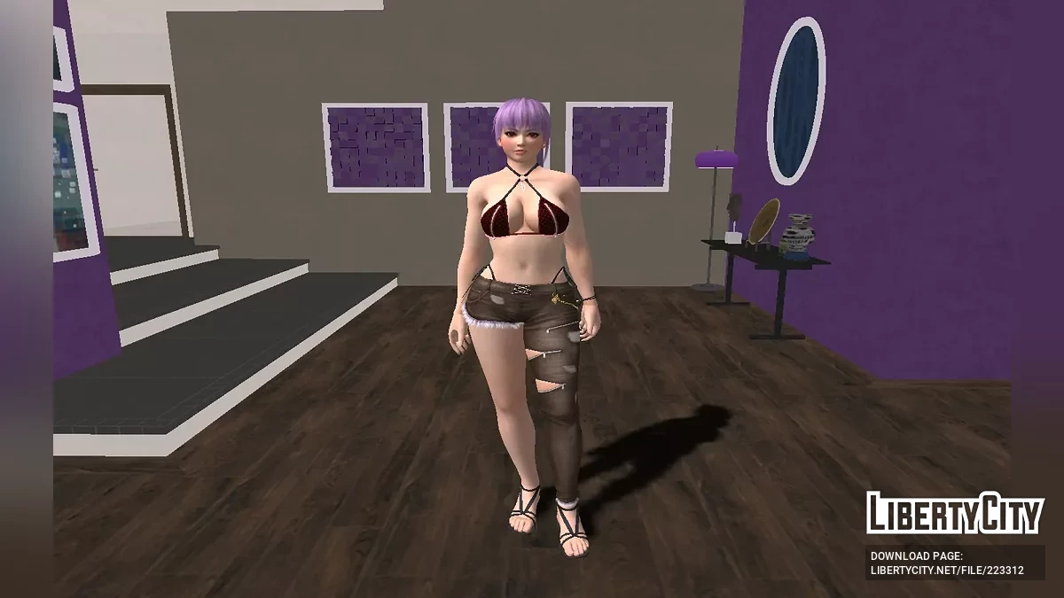 Аяне из Dead or Alive в облегающем костюме акулы Gucci / GTA San Andreas