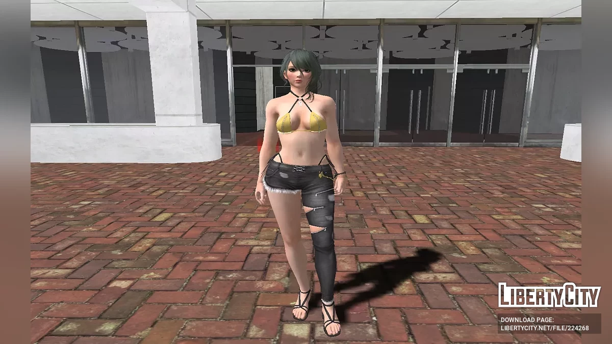 Тамаки из Dead Or Alive в облегающем наряде акулы / GTA San Andreas