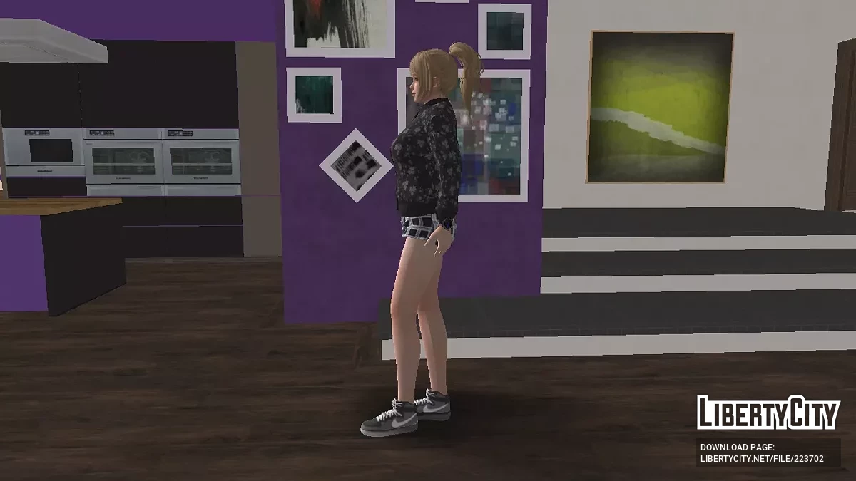 Юкино из DOAXVV - Бомбер с цветочным узором / GTA San Andreas