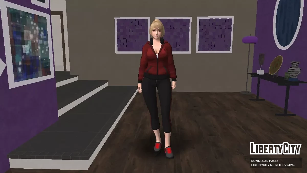 Юкино из Dead or Alive в спортивной одежде / GTA San Andreas