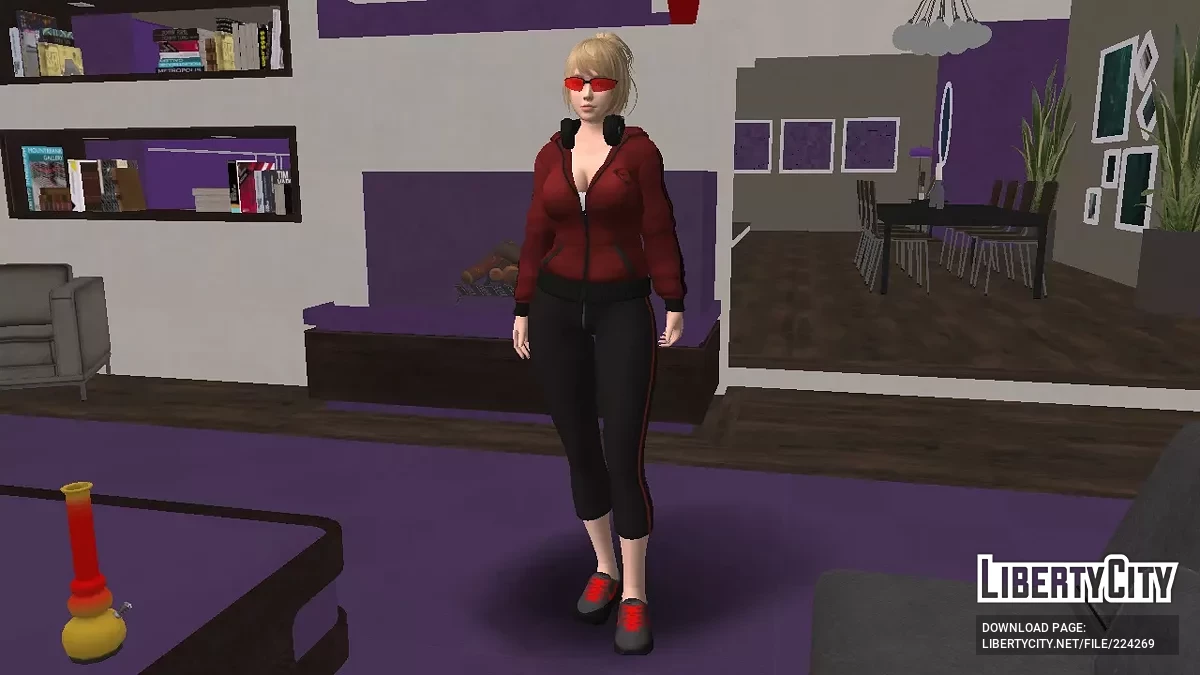 Юкино из Dead or Alive в спортивной одежде / GTA San Andreas