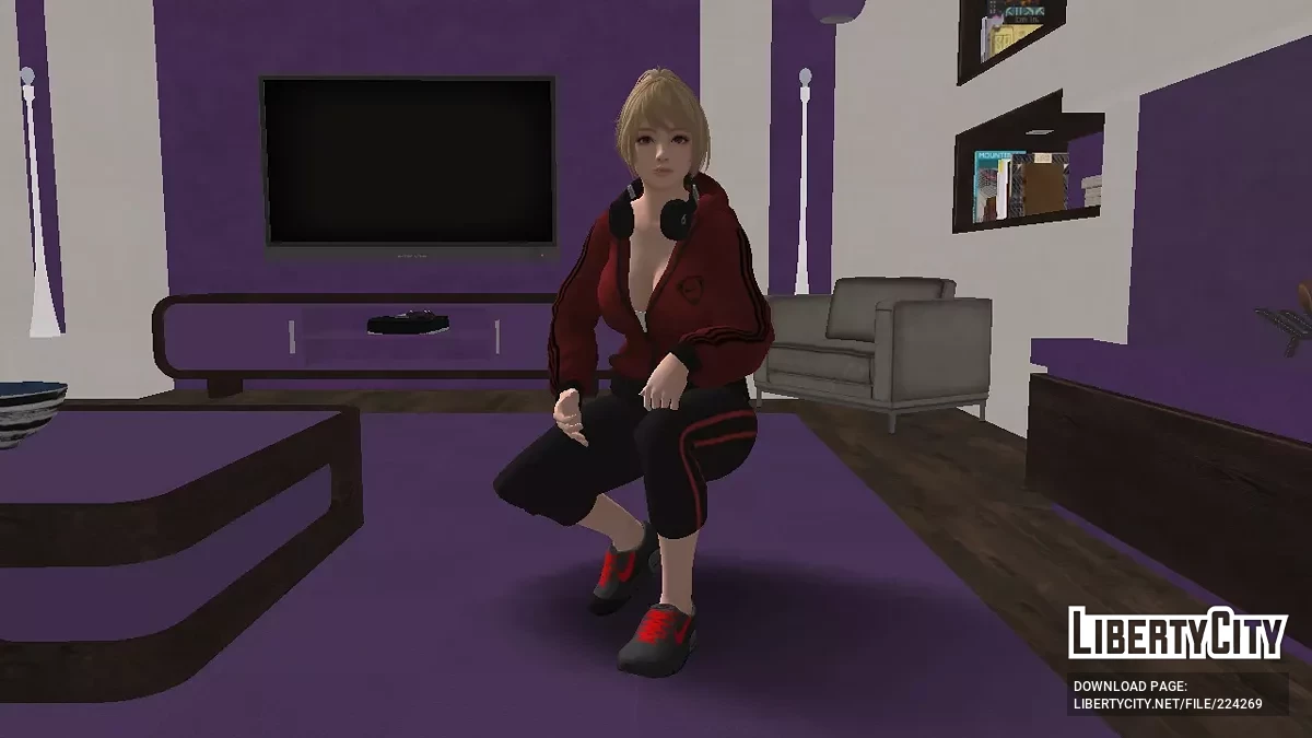 Юкино из Dead or Alive в спортивной одежде / GTA San Andreas