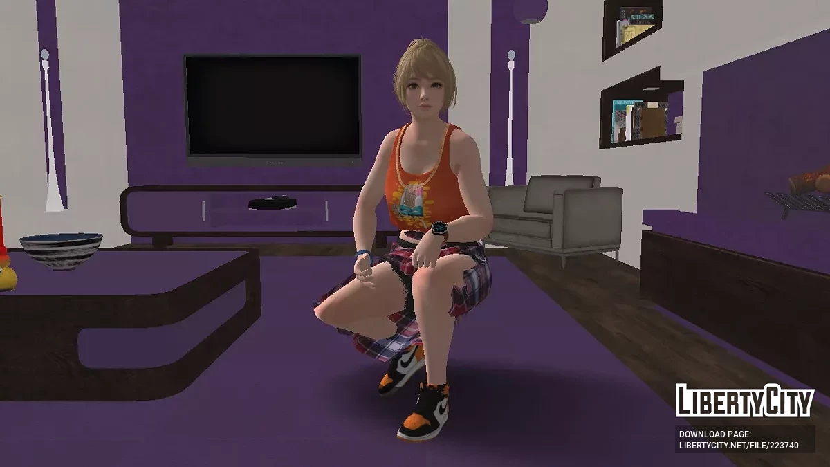 Юкино из Dead Or Alive в повседневном наряде / GTA San Andreas