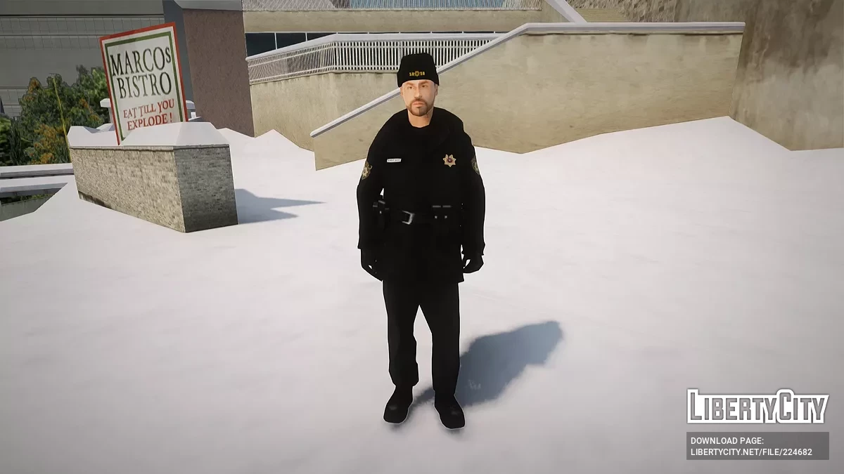 Зимние скины помощников шерифа LVPD / GTA San Andreas