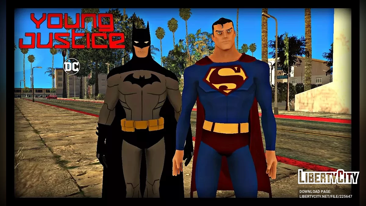 Супермэн и Бэтмен (Young Justice) / GTA San Andreas