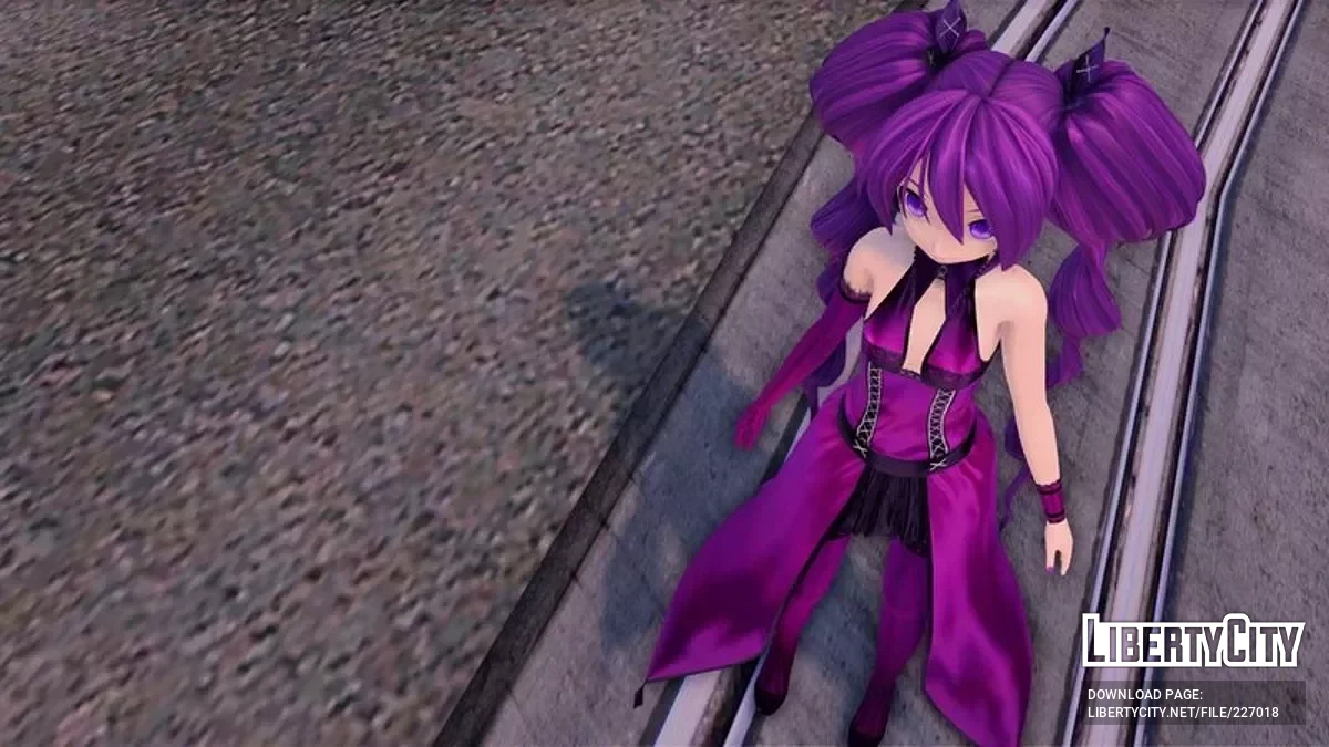 PDFT Hatsune Miku Violet Butterfly + Анимированное лицо / GTA San Andreas