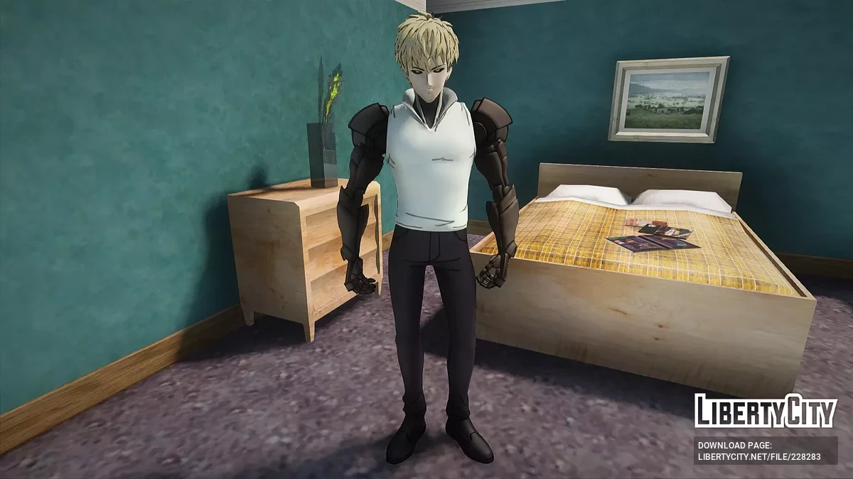 Генос (Демон-киборг) из One Punch Man / GTA San Andreas
