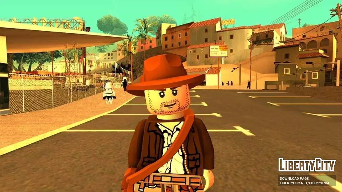 Индиана Джонс из LEGO Indiana Jones / GTA San Andreas