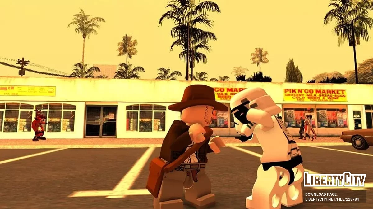 Индиана Джонс из LEGO Indiana Jones / GTA San Andreas