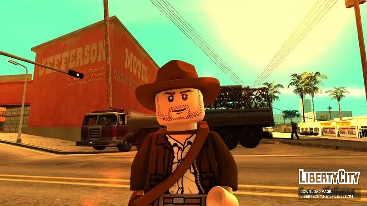 Индиана Джонс из LEGO Indiana Jones / GTA San Andreas