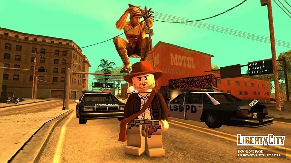Индиана Джонс из LEGO Indiana Jones / GTA San Andreas