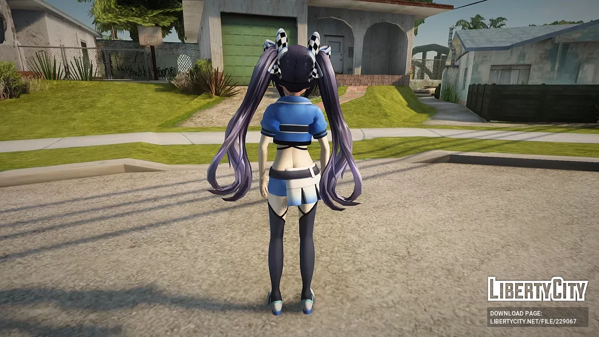 Noire из Neptunia Riders VS Dogoos / GTA San Andreas