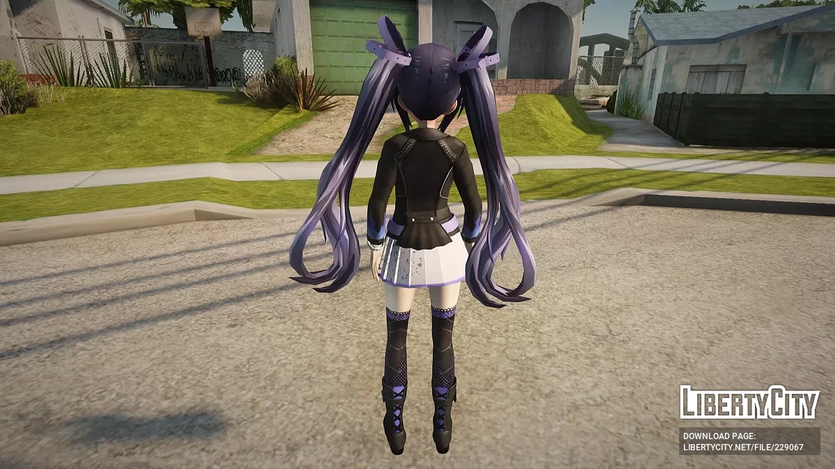 Noire из Neptunia Riders VS Dogoos / GTA San Andreas
