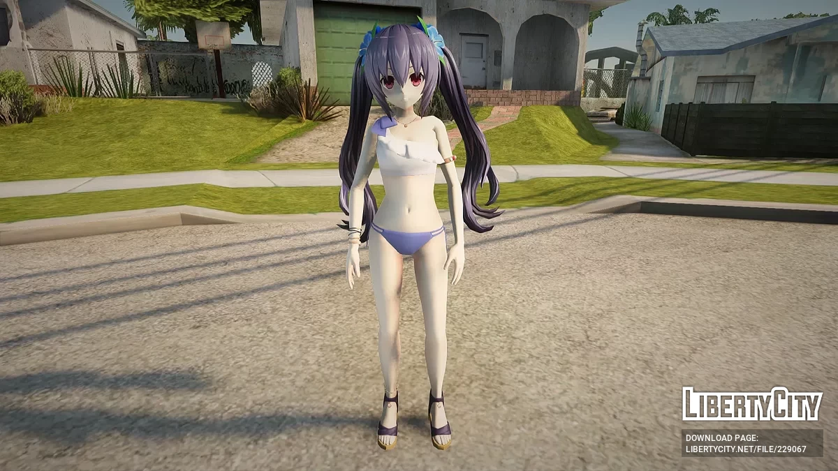 Noire из Neptunia Riders VS Dogoos / GTA San Andreas