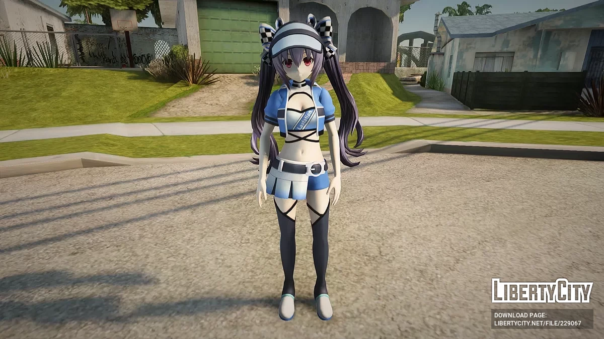 Noire из Neptunia Riders VS Dogoos / GTA San Andreas