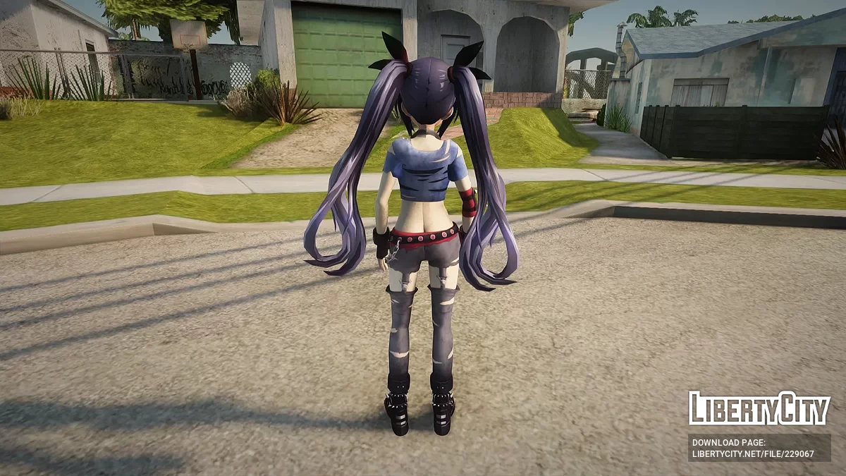 Noire из Neptunia Riders VS Dogoos / GTA San Andreas