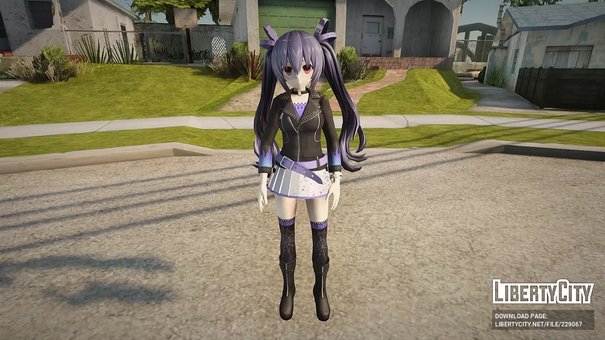 Noire из Neptunia Riders VS Dogoos / GTA San Andreas