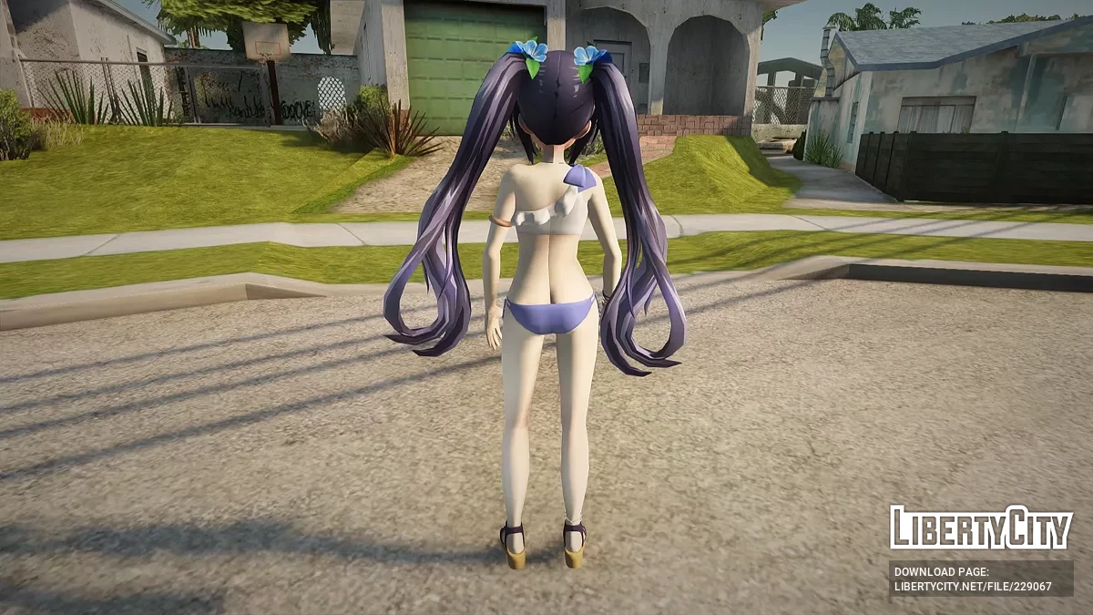 Noire из Neptunia Riders VS Dogoos / GTA San Andreas