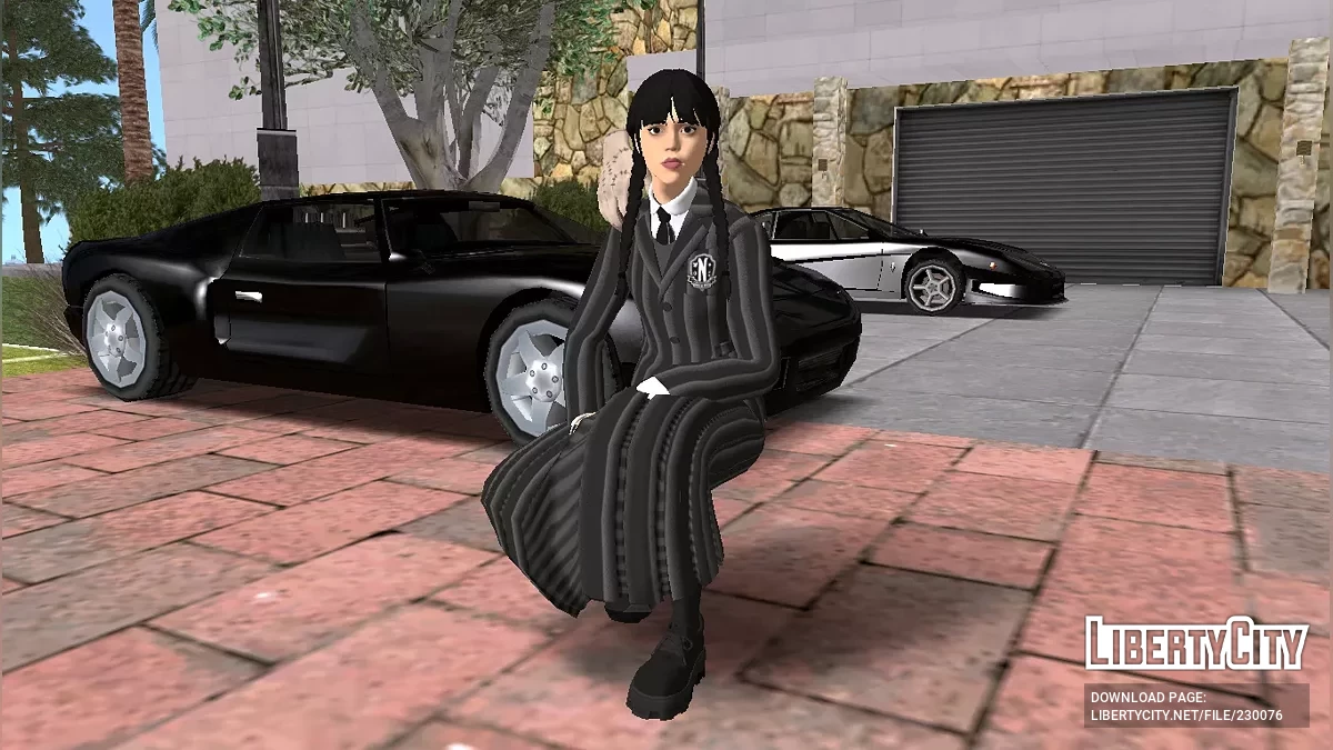 Уэнсдей Аддамс из Фортнайта / GTA San Andreas
