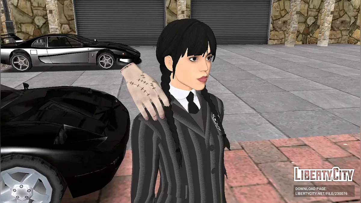 Уэнсдей Аддамс из Фортнайта / GTA San Andreas