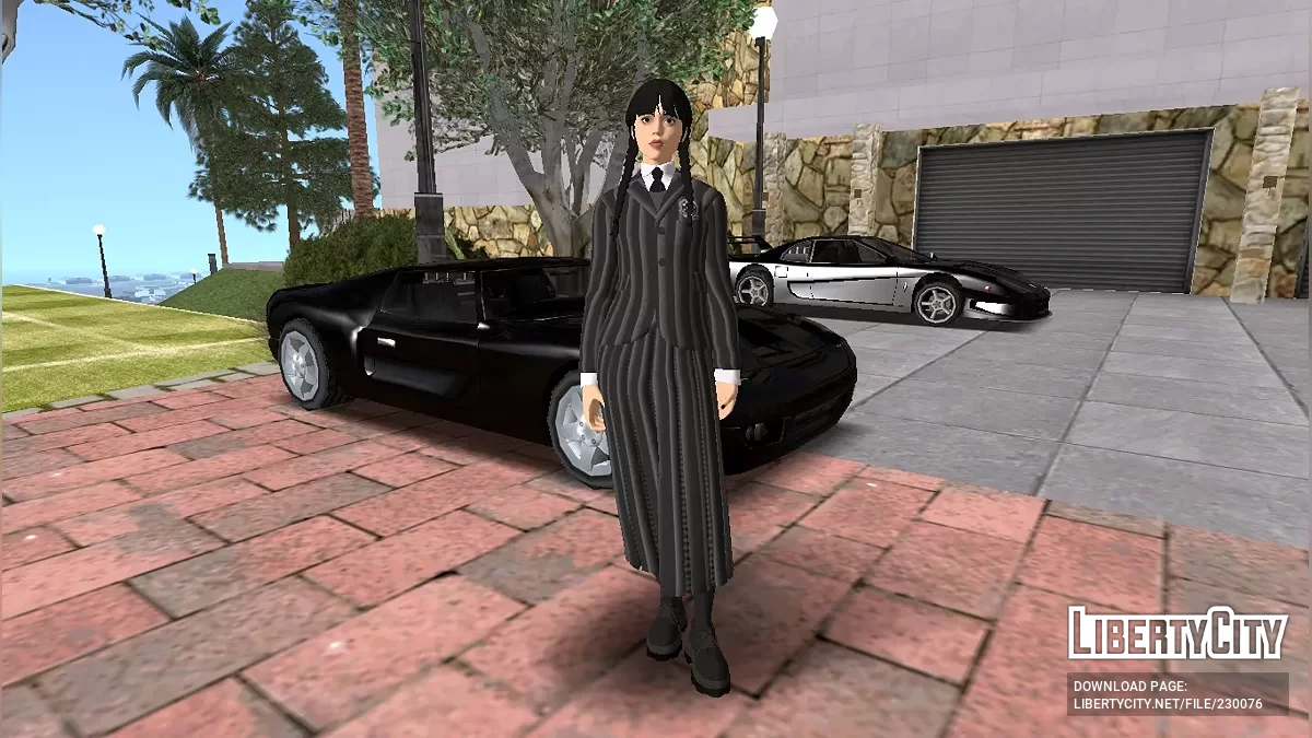Уэнсдей Аддамс из Фортнайта / GTA San Andreas