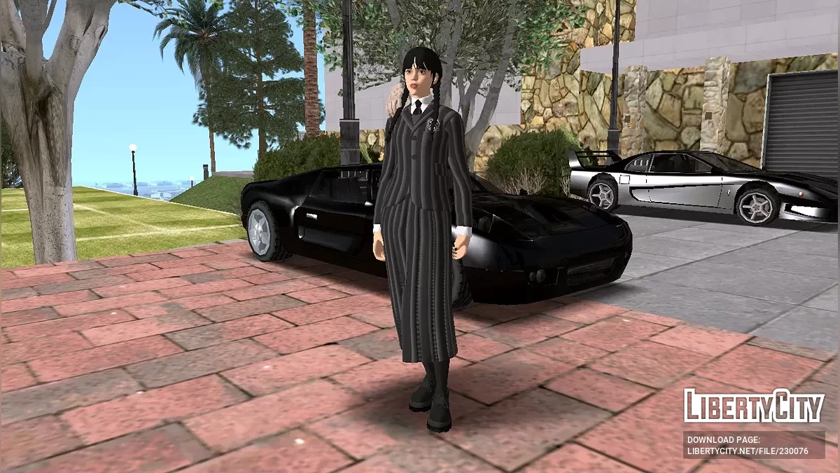 Уэнсдей Аддамс из Фортнайта / GTA San Andreas