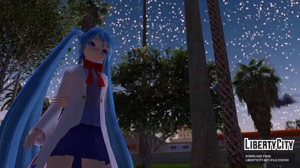 PDFT Hatsune Miku Lab Girl + анимированное лицо / GTA San Andreas