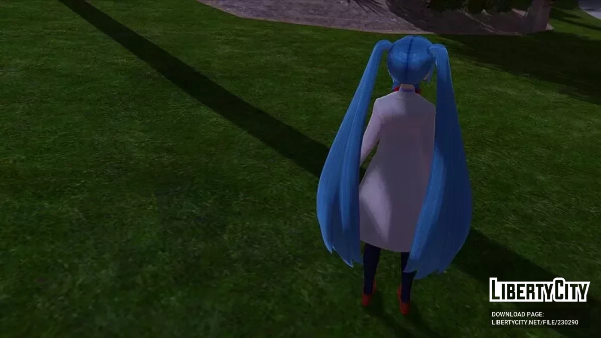 PDFT Hatsune Miku Lab Girl + анимированное лицо / GTA San Andreas