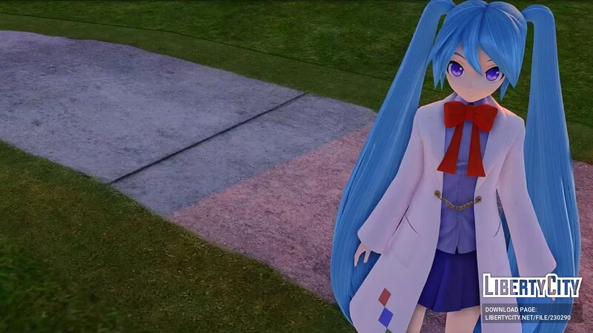 PDFT Hatsune Miku Lab Girl + анимированное лицо / GTA San Andreas