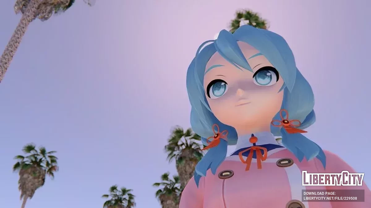 PDFT Hatsune Miku Memoria + анимированное лицо / GTA San Andreas