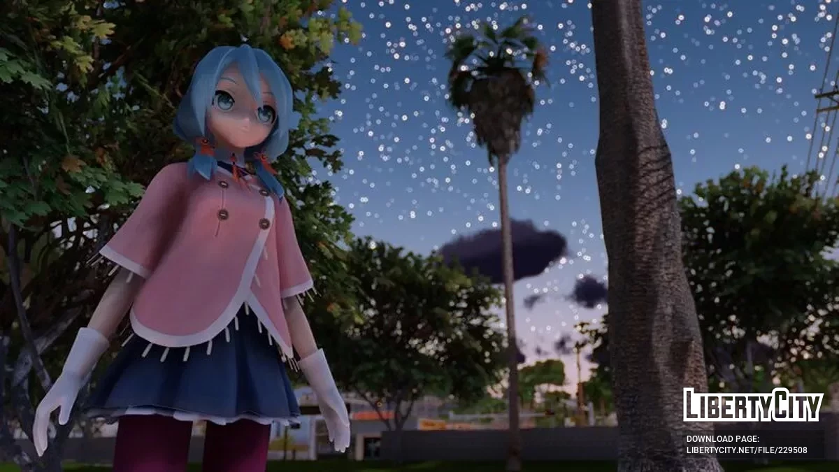 PDFT Hatsune Miku Memoria + анимированное лицо / GTA San Andreas