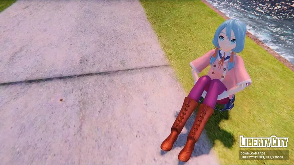 PDFT Hatsune Miku Memoria + анимированное лицо / GTA San Andreas