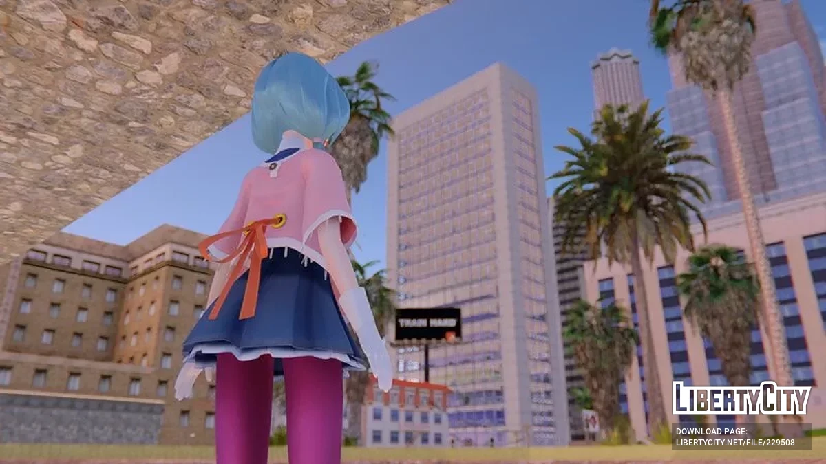 PDFT Hatsune Miku Memoria + анимированное лицо / GTA San Andreas