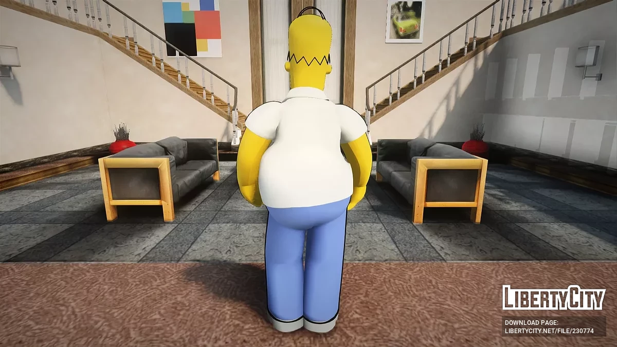 Гомер Симпсон из Fortnite / GTA San Andreas