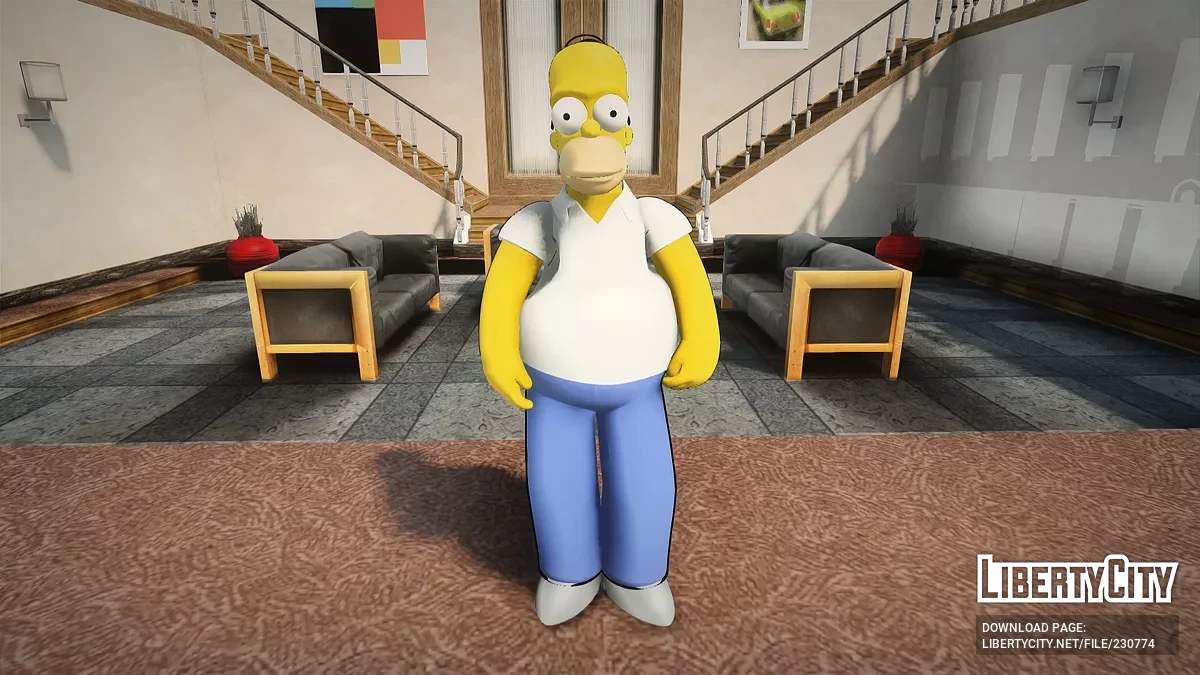 Гомер Симпсон из Fortnite / GTA San Andreas