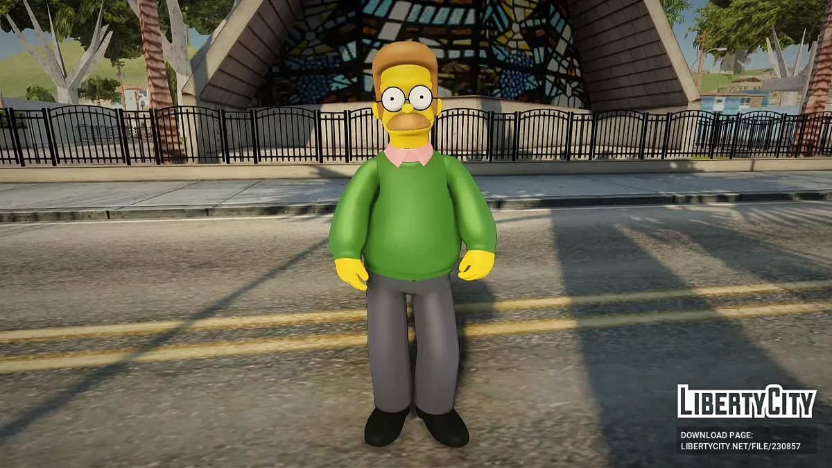 Нед Фландерс из The Simpsons / GTA San Andreas