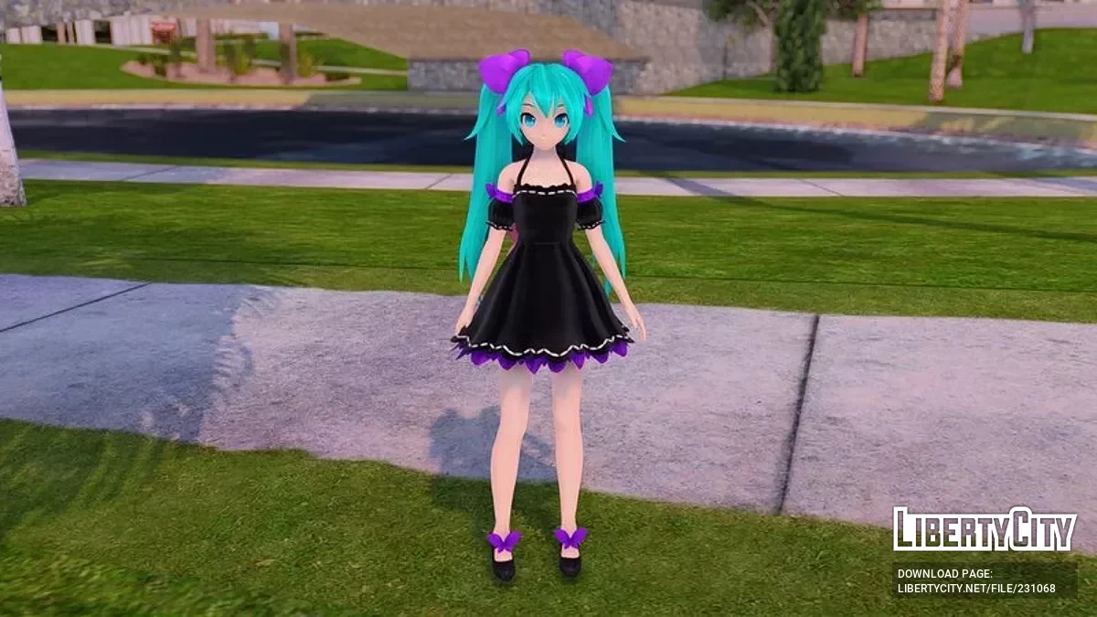 Невинная Хацунэ Мику (PDFT) + анимированное лицо / GTA San Andreas