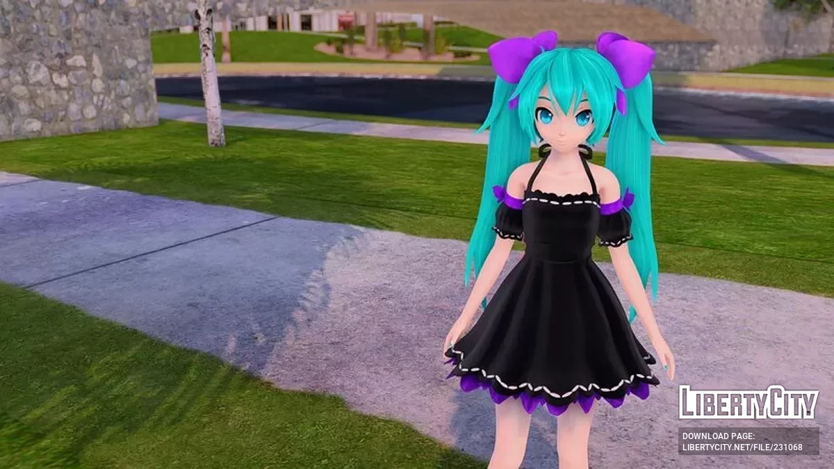 Невинная Хацунэ Мику (PDFT) + анимированное лицо / GTA San Andreas