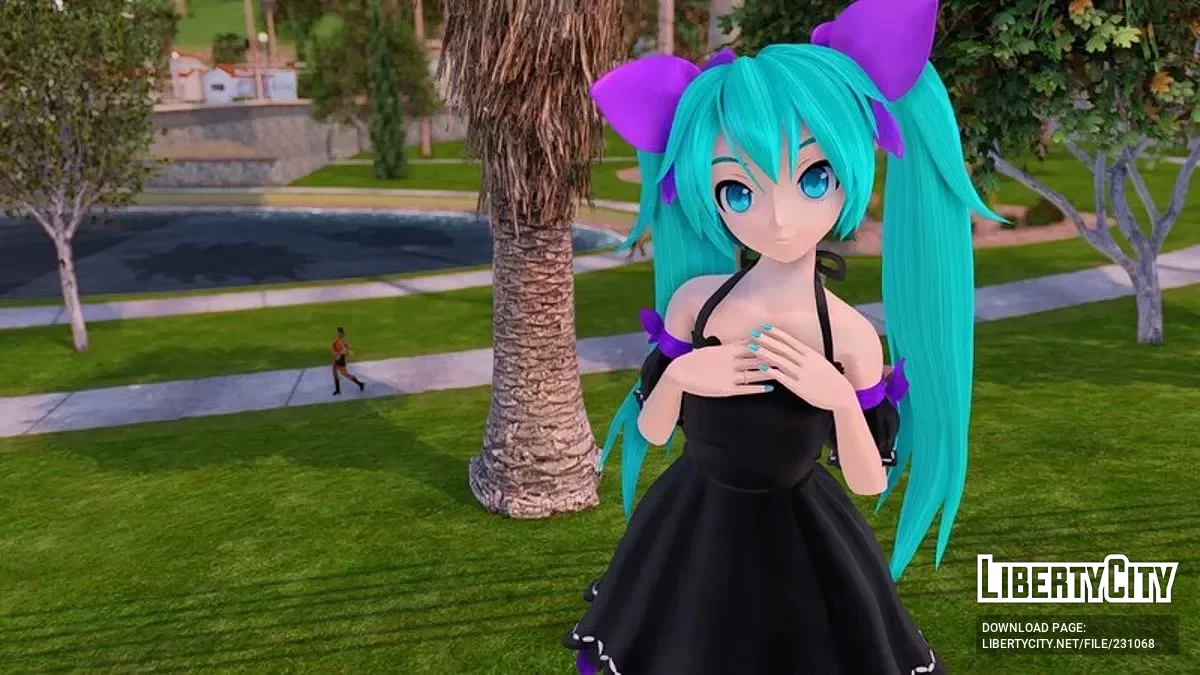 Невинная Хацунэ Мику (PDFT) + анимированное лицо / GTA San Andreas