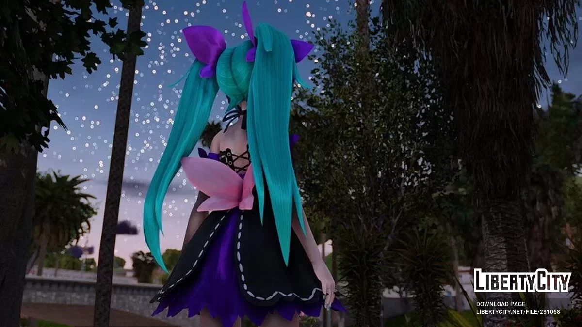 Невинная Хацунэ Мику (PDFT) + анимированное лицо / GTA San Andreas