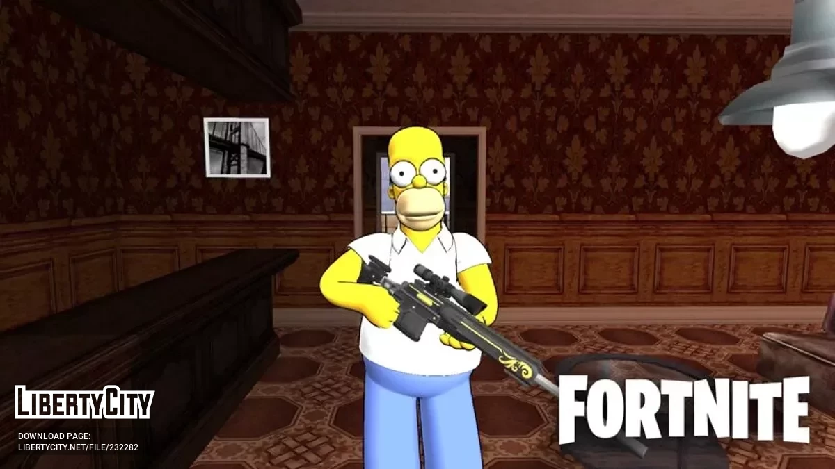Гомер Симпсон из Fortnite / GTA San Andreas