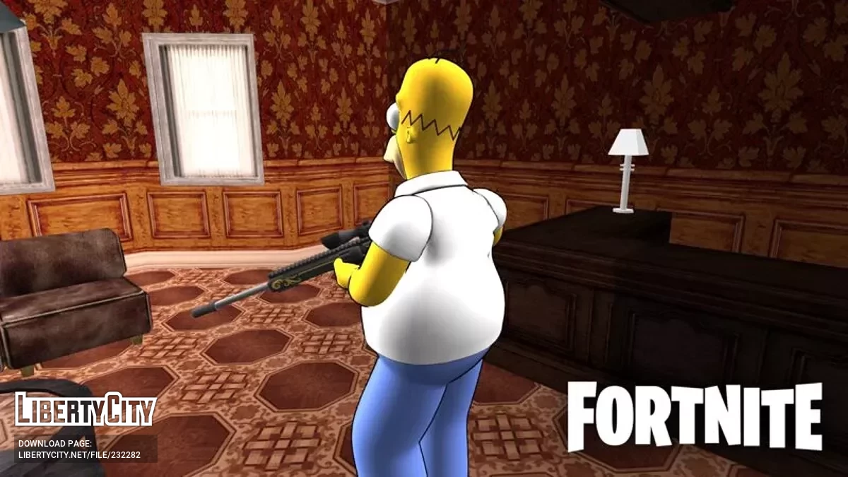Гомер Симпсон из Fortnite / GTA San Andreas