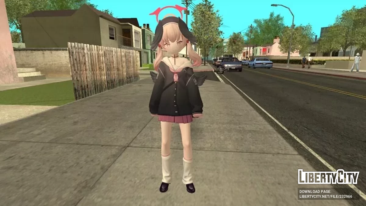 Кохару Симоэ из Blue Archive / GTA San Andreas